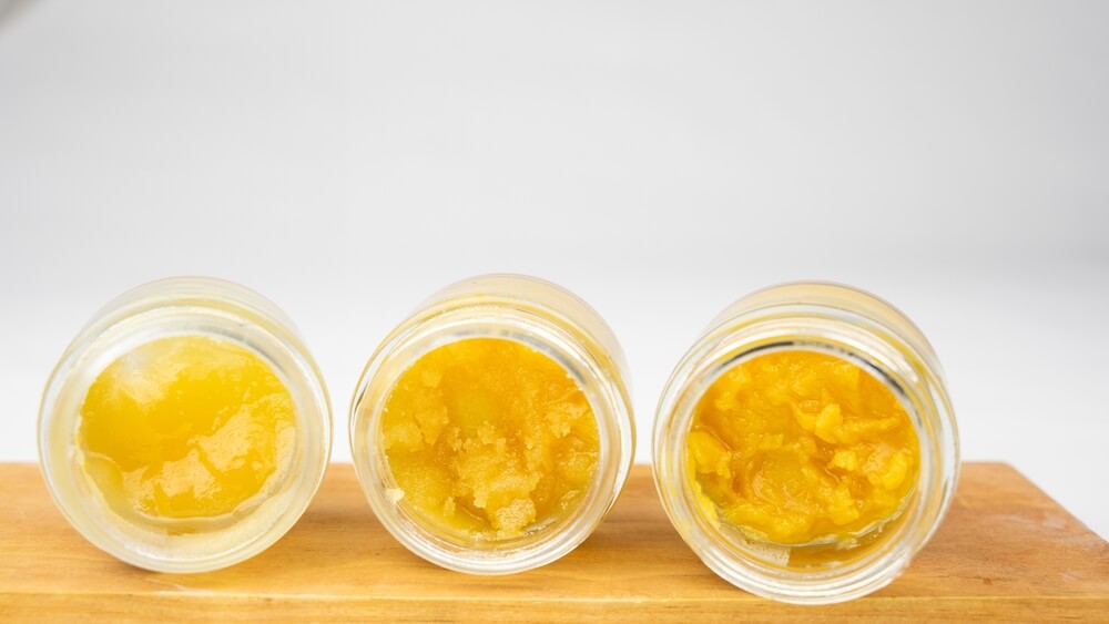 budder wax, live sugar and crumble